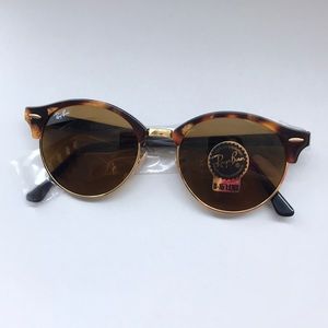 Ray-Ban Clubround Sunglasses brown tortoise NWT
